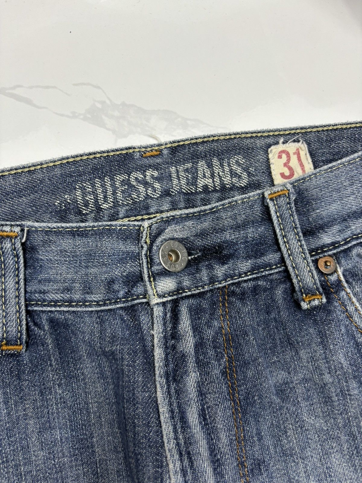 Japanese Brand BAGGY💥90s Style Baggy Loose Guess Jeans Distress Denim Size US 32 / EU 48 - 9 Thumbnail