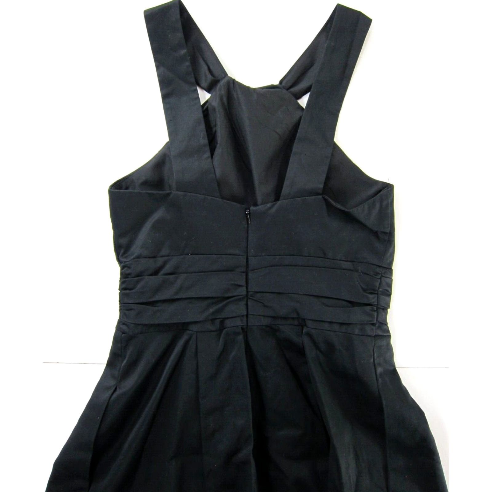 Vintage David's Bridal Classic Black Twist Neck Pocket Sheath Cocktail Dress 4 Size S / US 4 / IT 40 - 5 Thumbnail