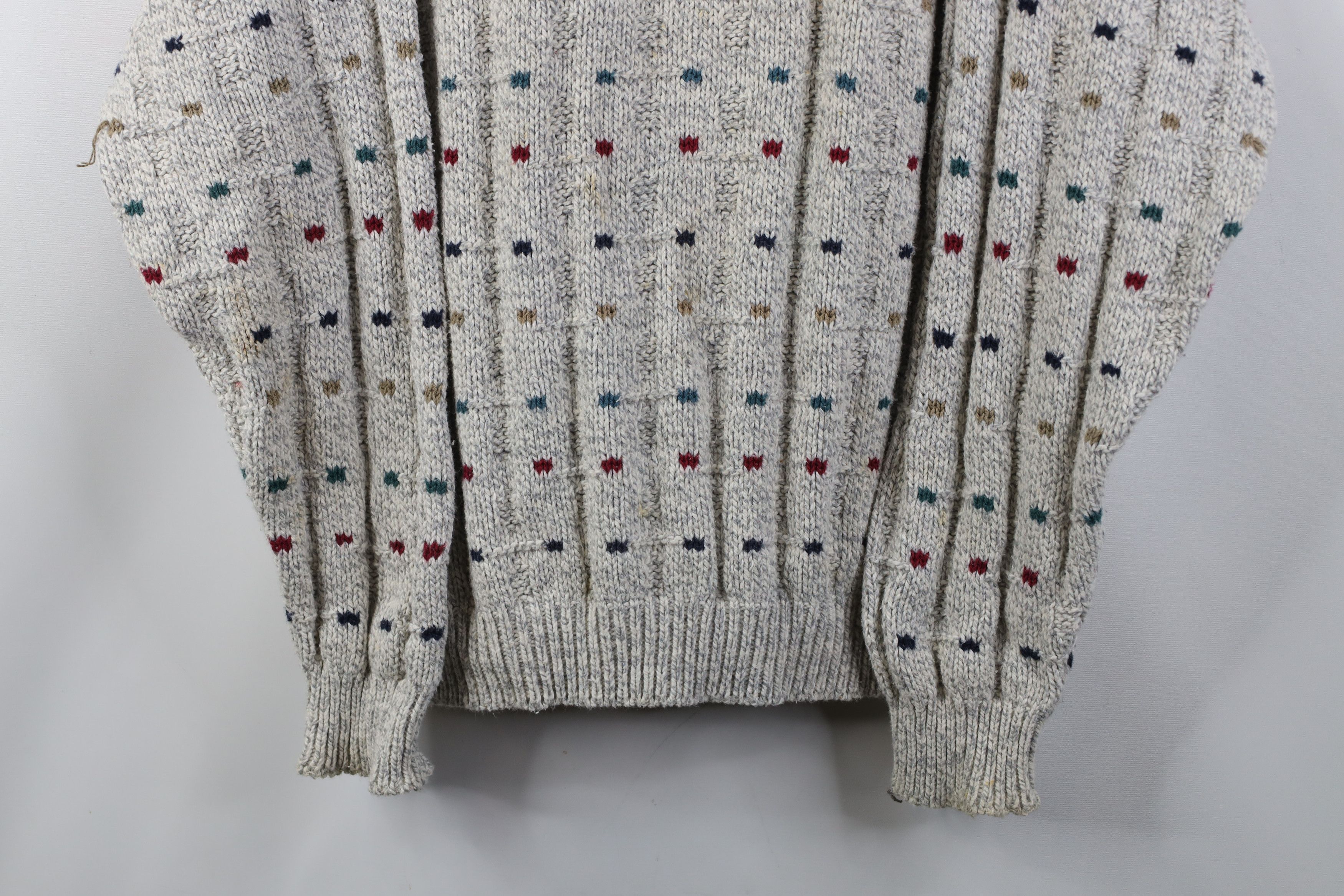 Vintage Vintage 90s Streetwear Chunky Cotton Knit Sweater USA Size US M / EU 48-50 / 2 - 3 Thumbnail