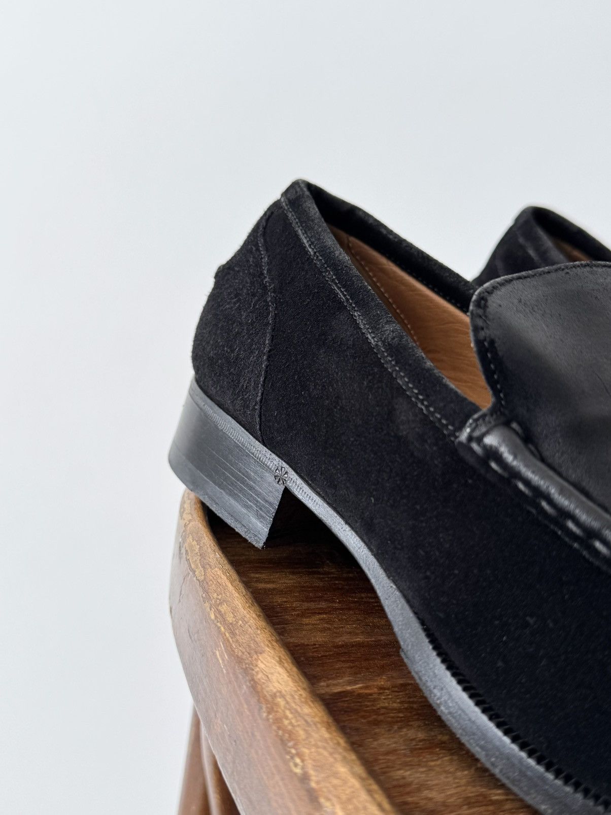 Gucci Gucci Black Suede & Leather Tuxedo Loafers Size US 8 / EU 41 - 2 Thumbnail