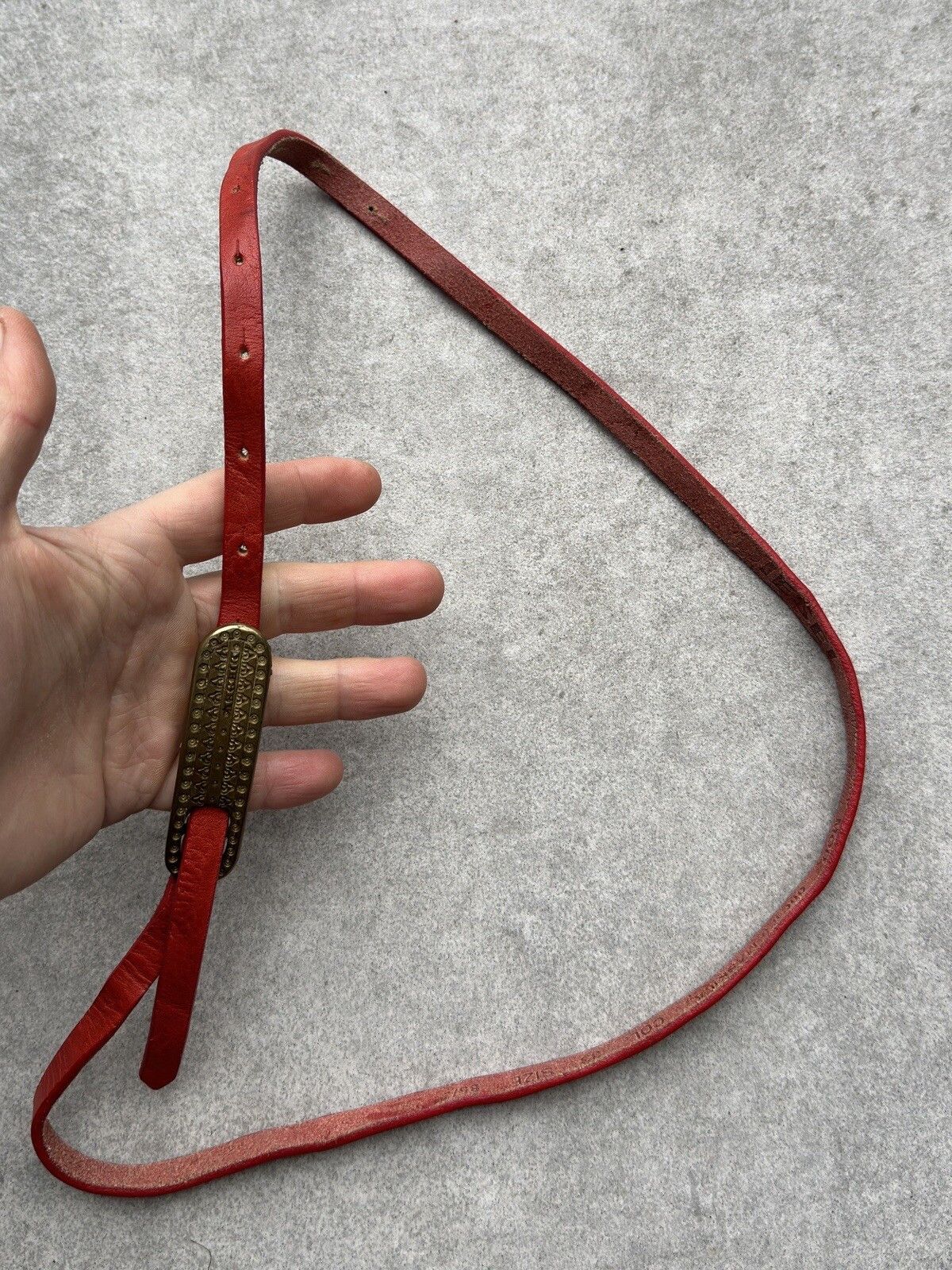 Diesel VINTAGE DIESEL MASKILA RED LEATHER BELT THIN WOMENS RARE Size ONE SIZE - 11 Thumbnail