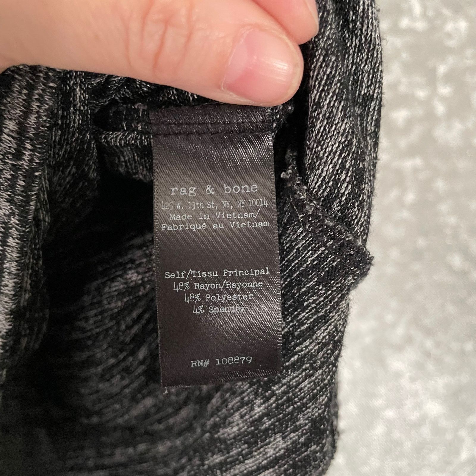 Rag & Bone Rag & Bone Jean Twist Back Gray & Black Heather Tank Top Size XS / US 0-2 / IT 36-38 - 6 Thumbnail