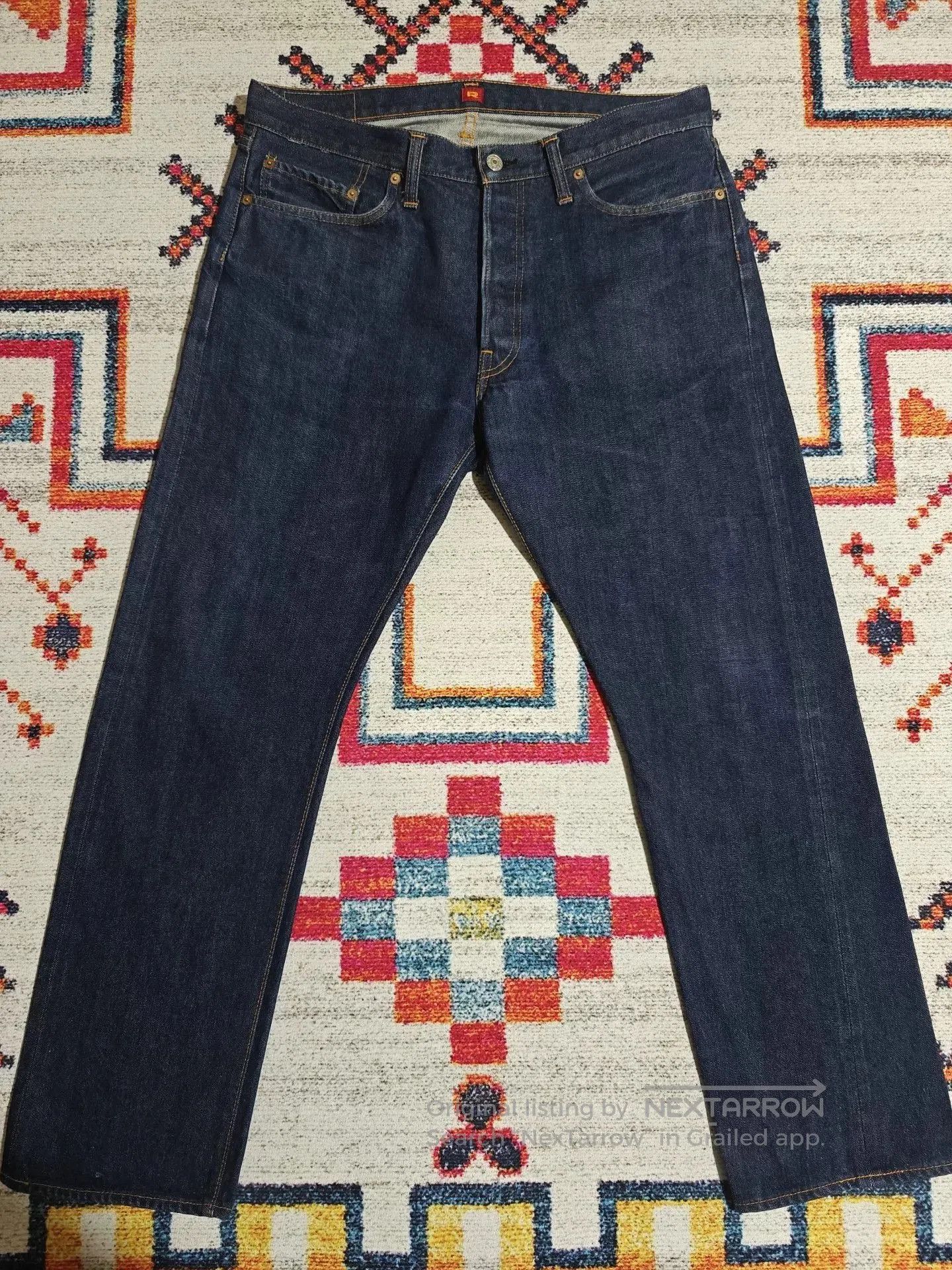 RESOLUTE RESOLUTE 710 Retro Slim Straight Raw Jeans. Size US 36 / EU 52 - 2 Thumbnail