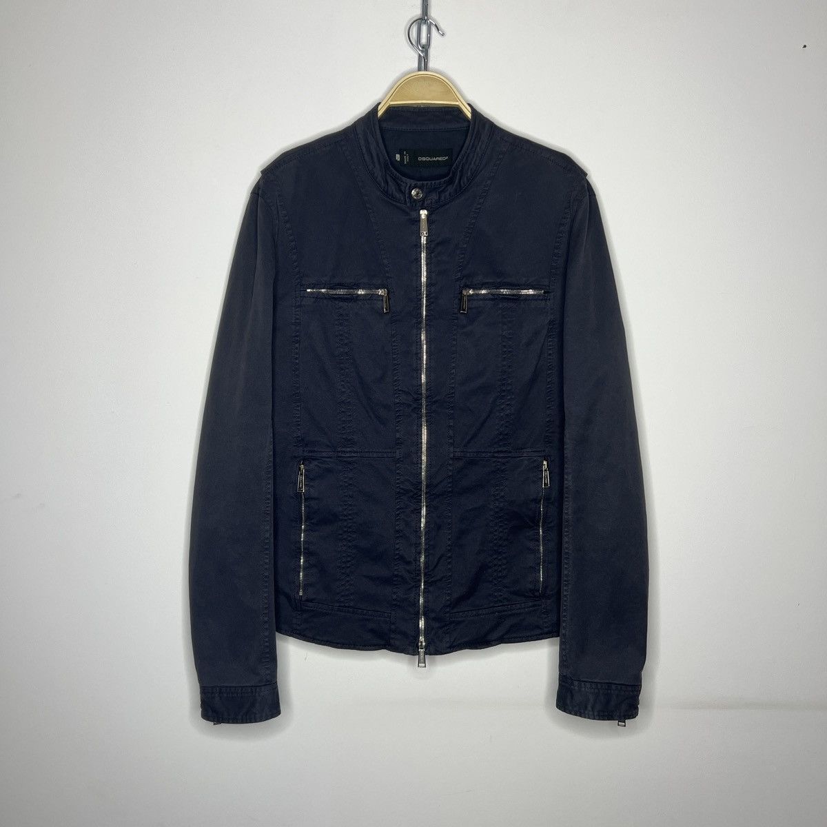 Dsquared2 Dsquared2 DSQ2 Motorcycle Zipper Denim Jacket Size US L / EU 52-54 / 3 - 1 Thumbnail