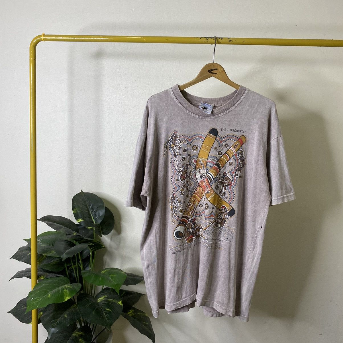 Vintage 1990s Australian Native Art Tee Size US XL / EU 56 / 4 - 1 Thumbnail