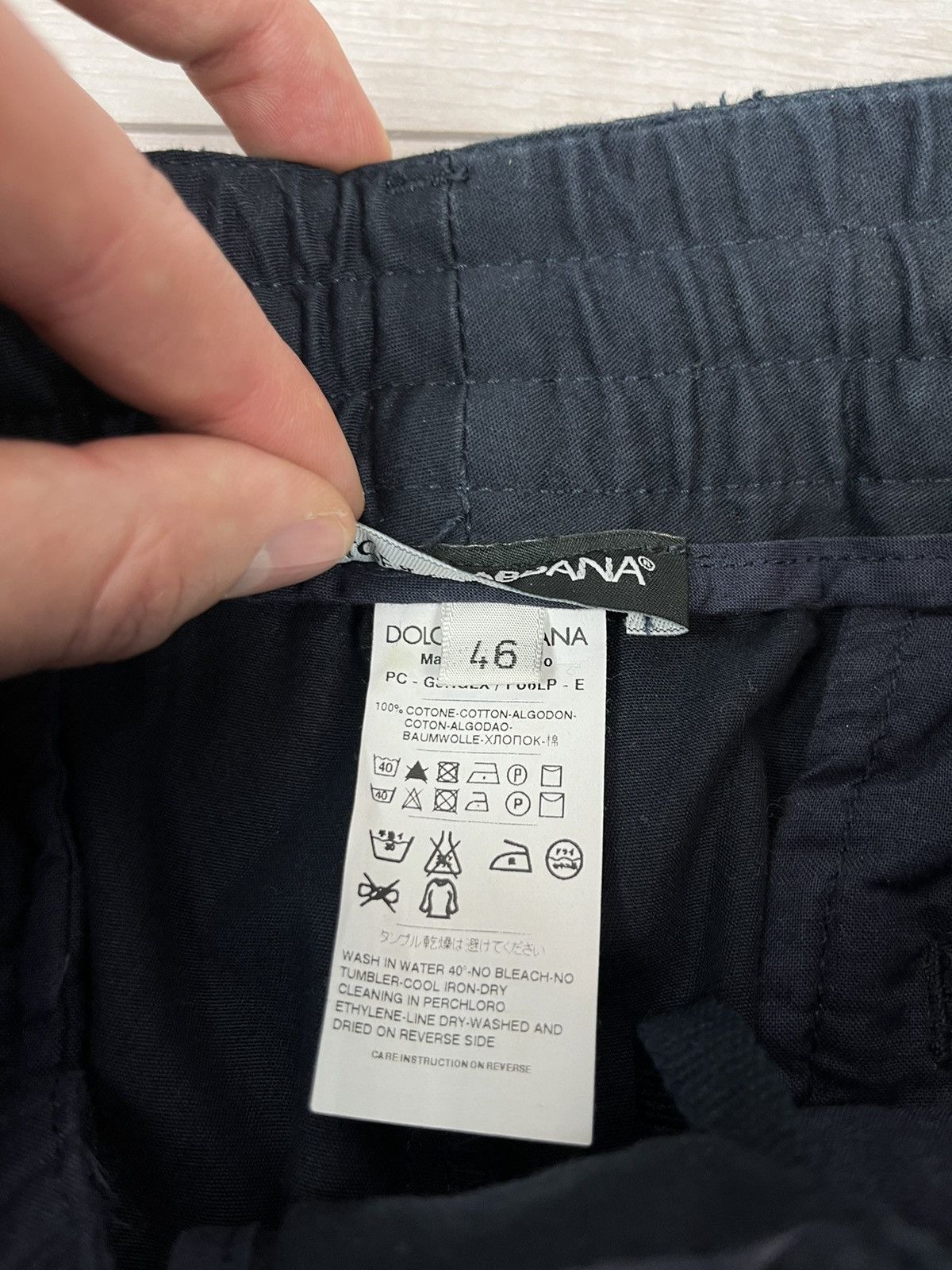 Dolce & Gabbana Dolce&Gabbana Blue Navy Cotton Cargo Pants Mens M Size Size US 32 / EU 48 - 10 Thumbnail