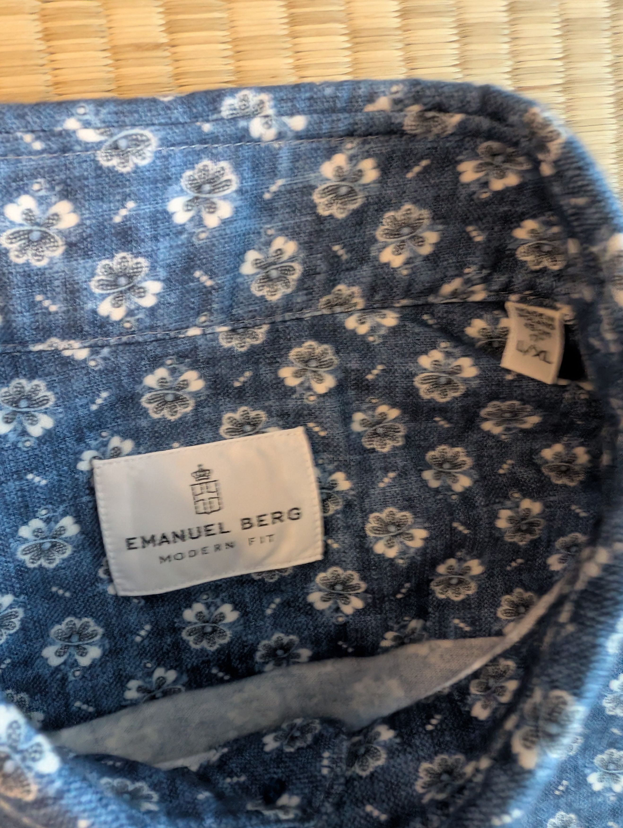 Designer Emanuel Berg Floral Pattern Button Up Shirt Men's Size L/XL Size US L / EU 52-54 / 3 - 3 Thumbnail