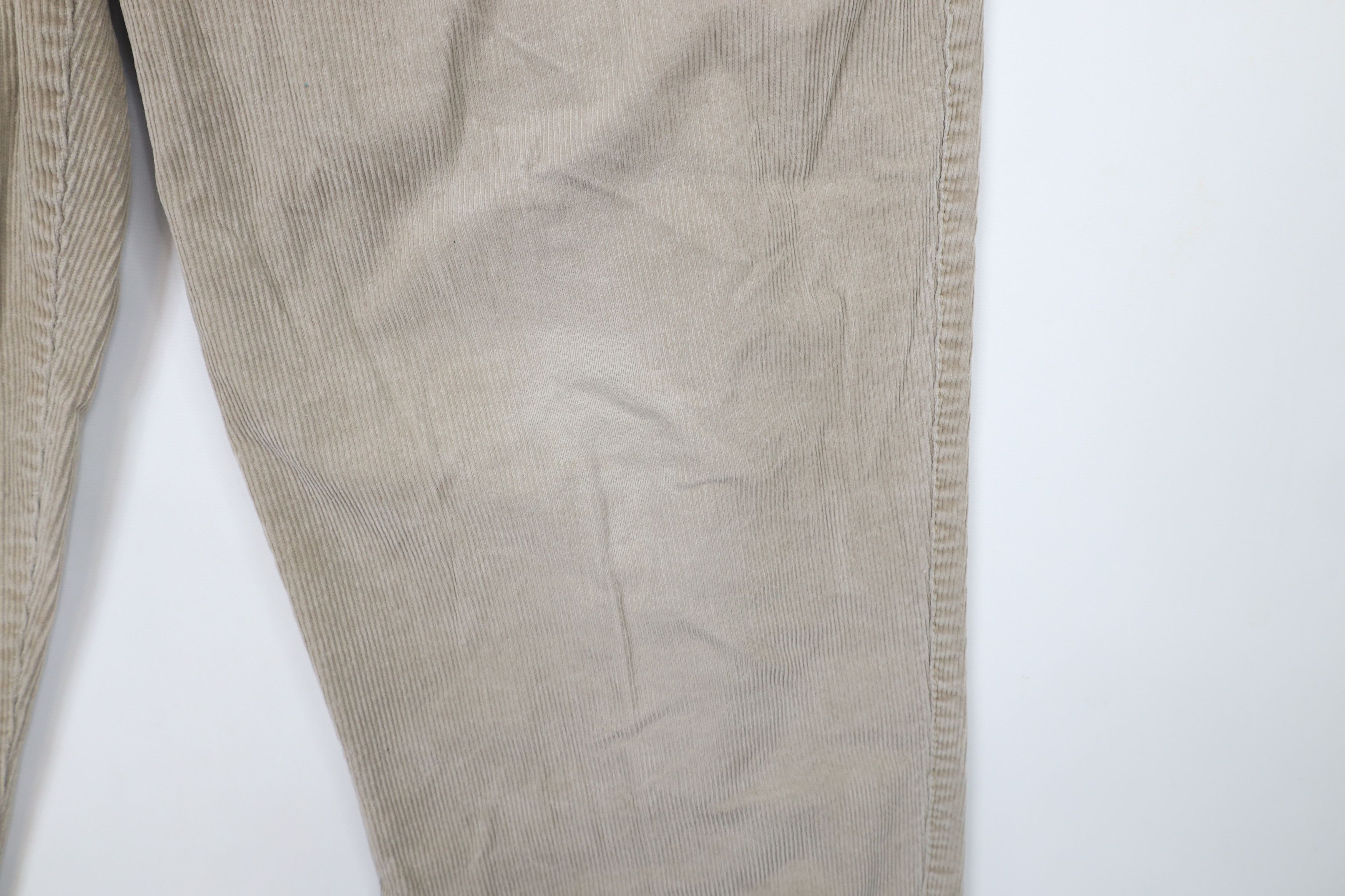 Vintage Vintage 90s Streetwear Pleated Wide Leg Corduroy Pants Beige Size US 32 / EU 48 - 5 Thumbnail