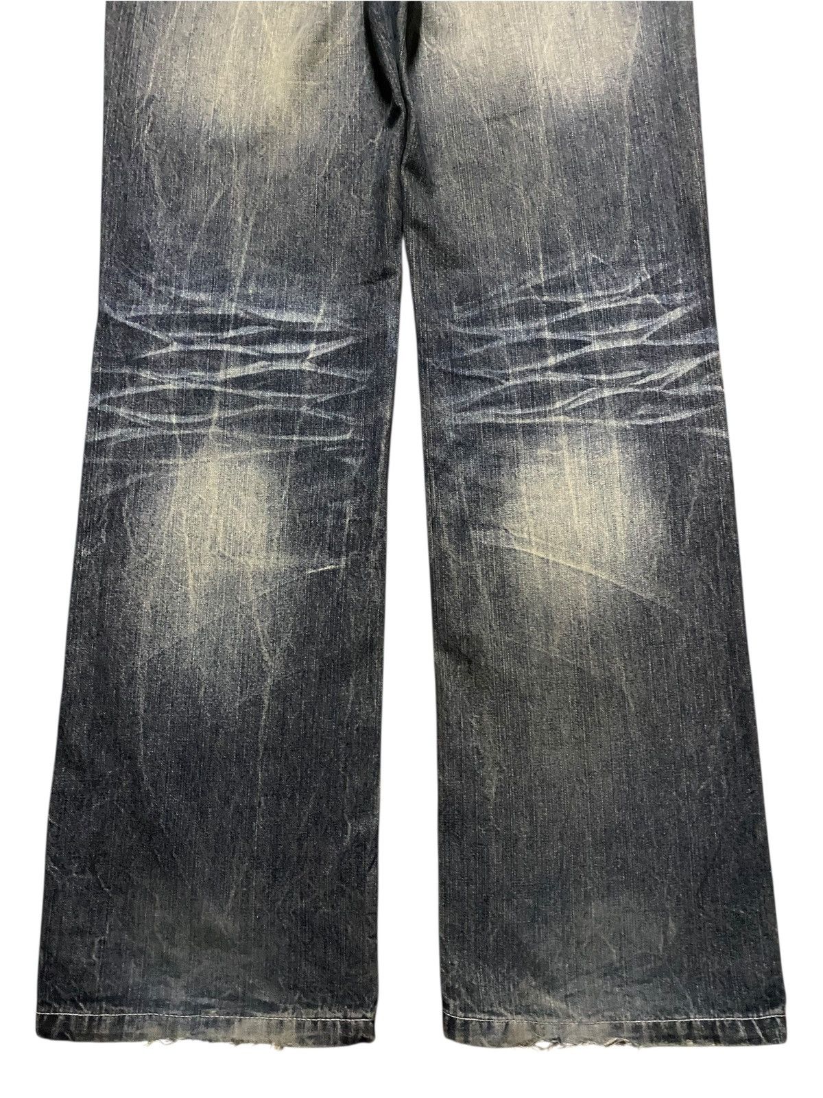 Replay Vintage Japanese Brand Mud Wash Distressed Loose Jeans Size US 33 - 7 Thumbnail