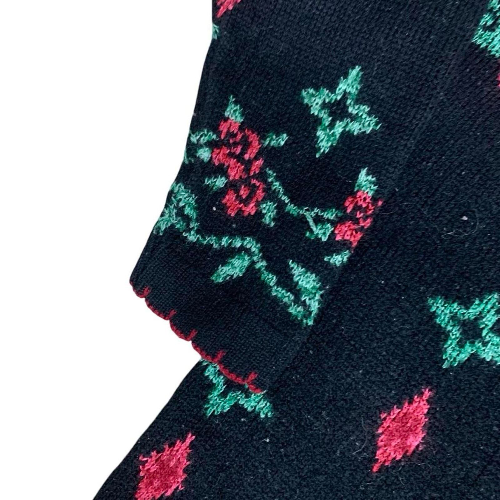 Vintage Vintage 90s Knit Rose Sweater Size M / US 6-8 / IT 42-44 - 3 Thumbnail
