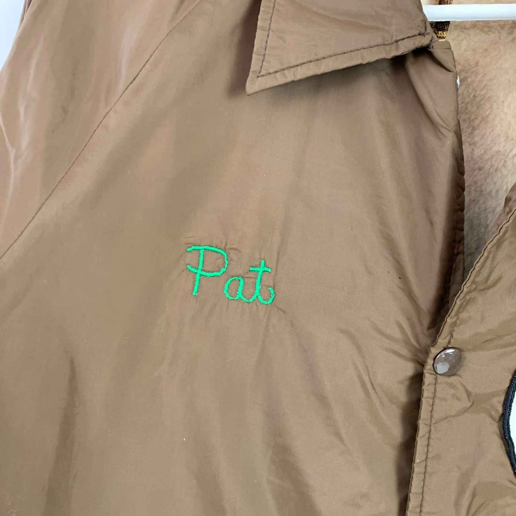 Vintage VINTAGE Sir Jac Windbreaker Jacket Brown Men L Nylon Mid-Length Button Collared 22" Chest Casual Outdoor Size US L / EU 52-54 / 3 - 2 Thumbnail