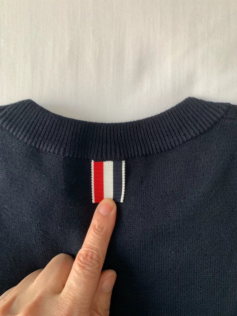 Thom Browne Thom Browne Blue and grey sweater Size US S / EU 44-46 / 1 - 8 Thumbnail