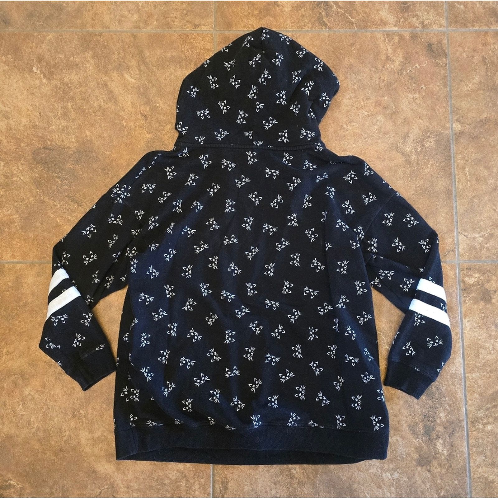 Other Black Kitty Face | NOBO | Hoodie Long Sleeve Size XL / US 12-14 / IT 48-50 - 2 Thumbnail