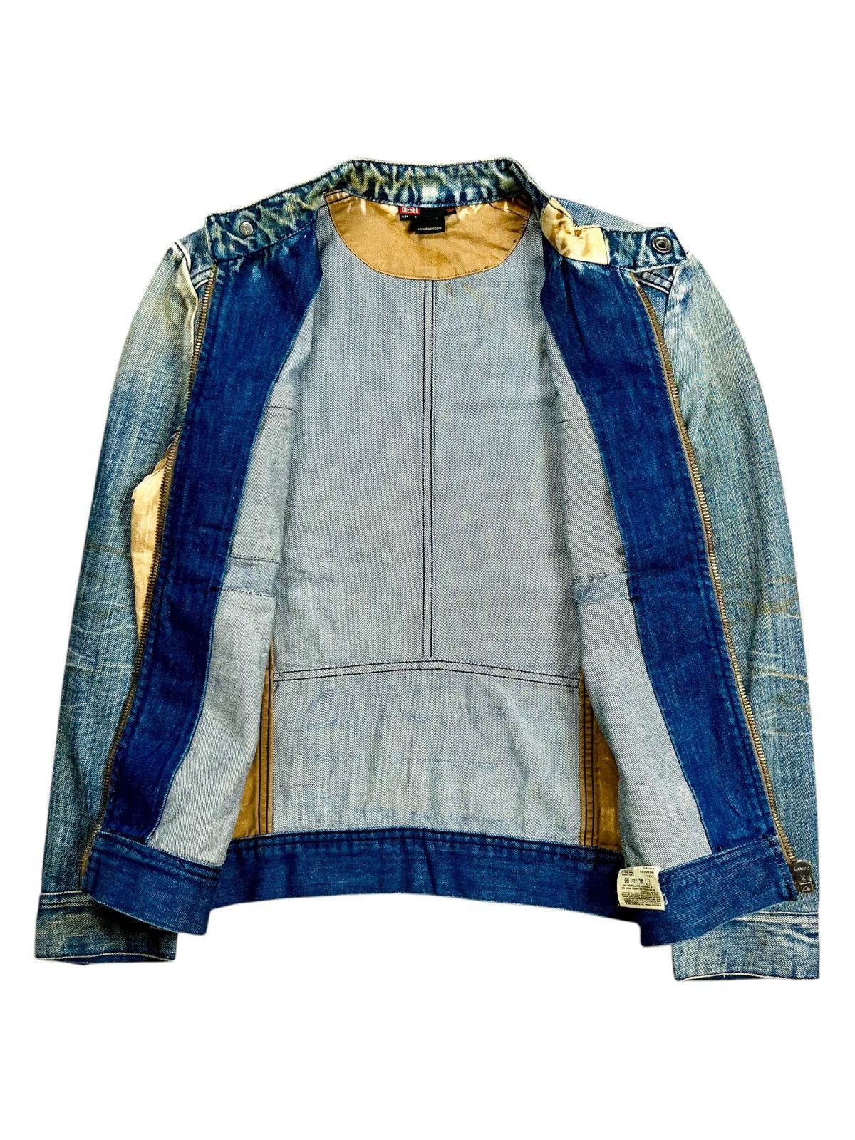 Diesel 2000s Diesel - Lampo Zips Rider Denim Jacket Size US M / EU 48-50 / 2 - 2 Thumbnail