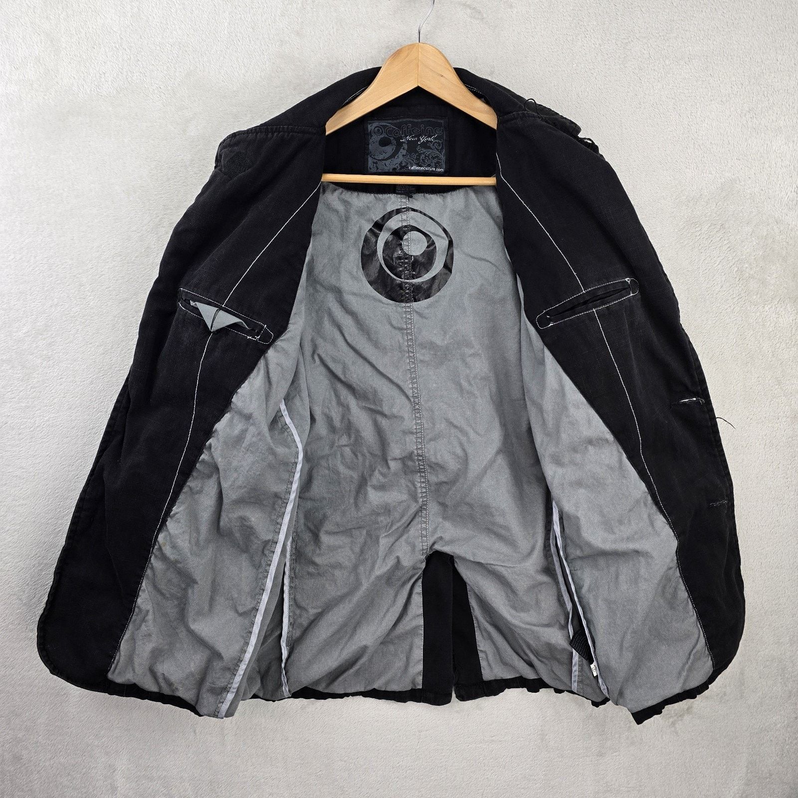 Other Vintage Caffeine New York Jacket Large Distressed Rave Y2K Size L / US 10 / IT 46 - 9 Thumbnail
