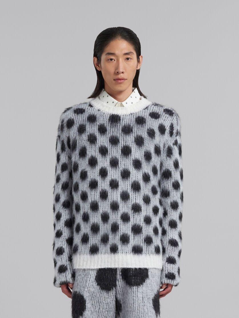 Marni o1w1db10824 Mohair Polka Dots Sweater in Multicolor Size US M / EU 48-50 / 2 - 2 Thumbnail