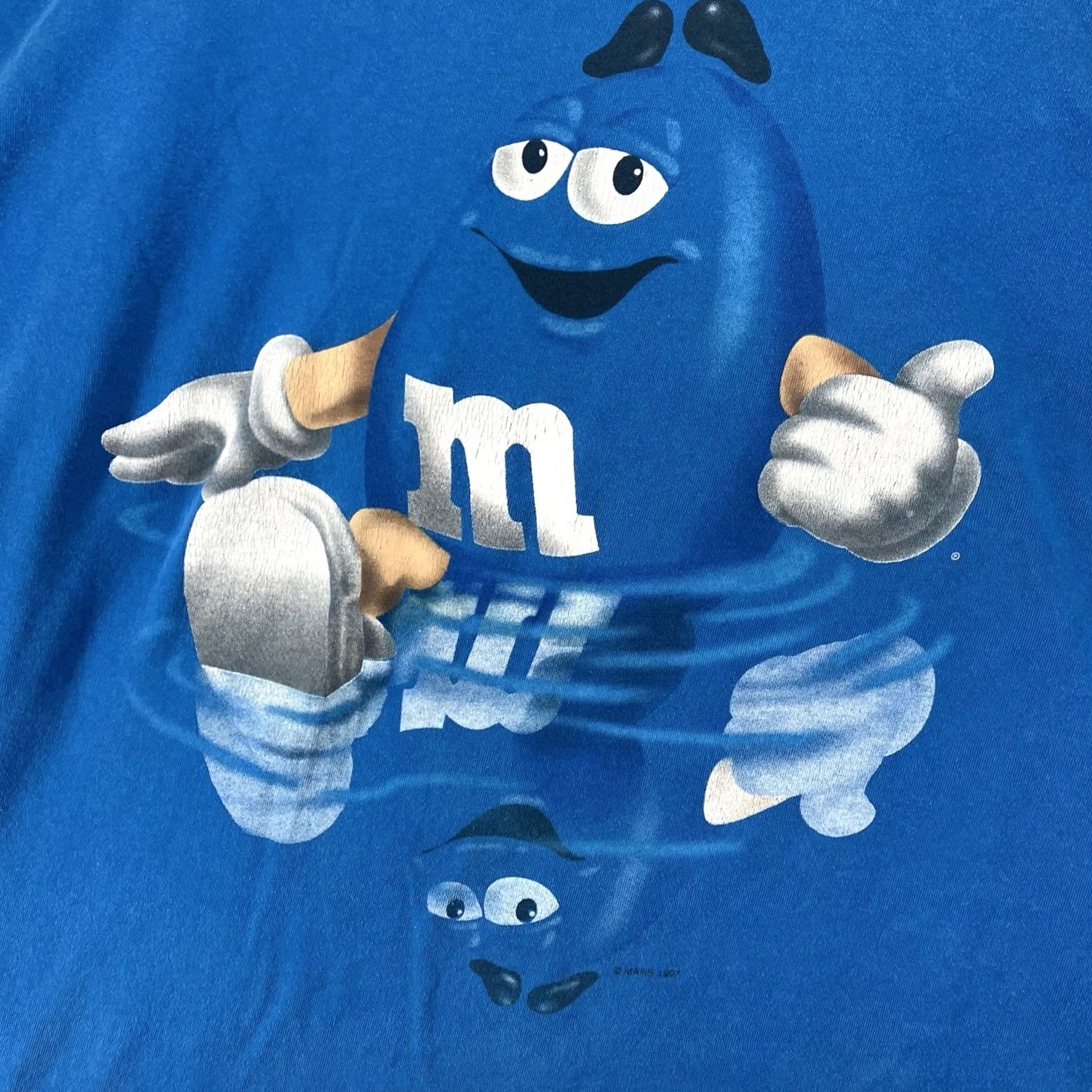 Vintage VINTAGE M&M'S Blue T Shirt XL 1997 Retro Graphic Single Stitch Mens Size US XL / EU 56 / 4 - 3 Thumbnail