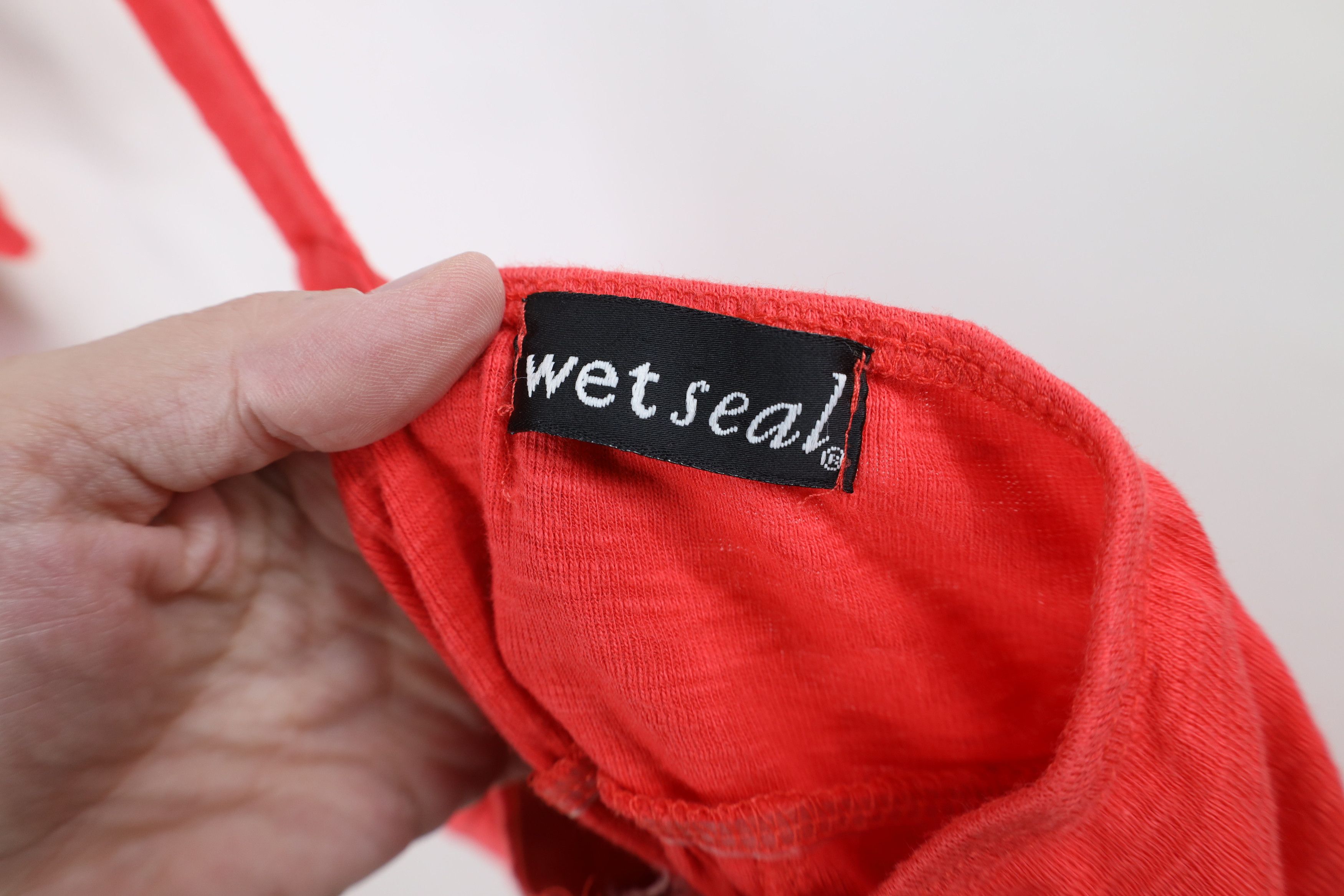 Vintage Vintage 90s Y2K Wet Seal Ruffled Halter Top Knit Shirt Size M / US 6-8 / IT 42-44 - 8 Thumbnail