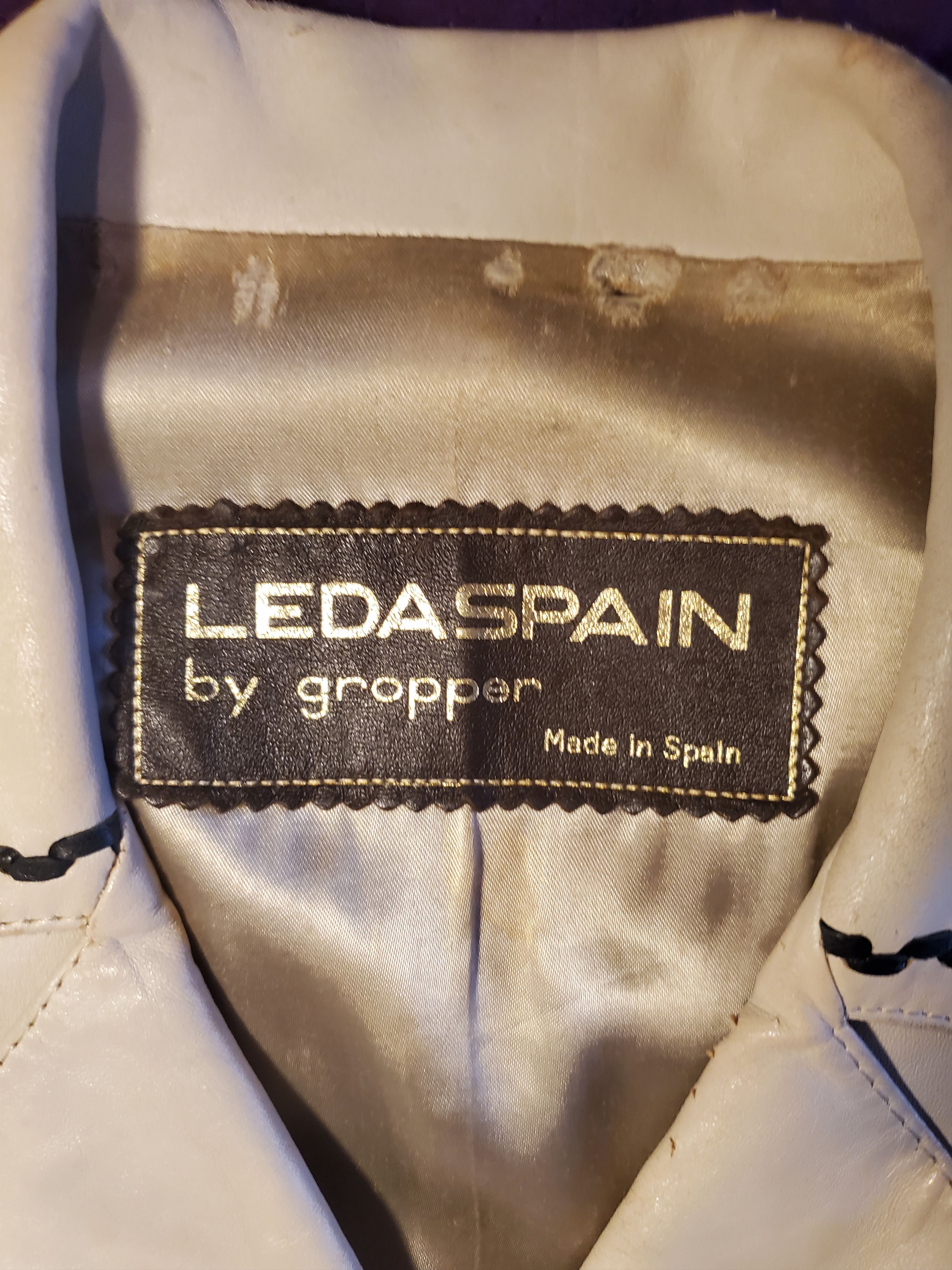 Other Vintage LEDASPAIN by Gropper Ladies Leather Jacket Size M / US 6-8 / IT 42-44 - 5 Thumbnail