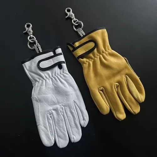Jewelry Brown Leather Motorcycle Gloves Attachment for Pants Size ONE SIZE - 7 Thumbnail
