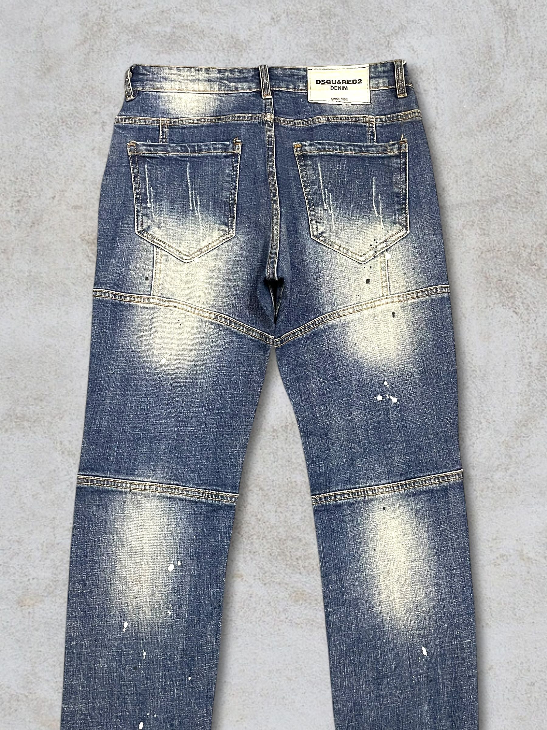 Dsquared2 Dsquared2 Patchwork Spellout Paint Splatter Glamorous Jeans Size US 29 - 4 Thumbnail
