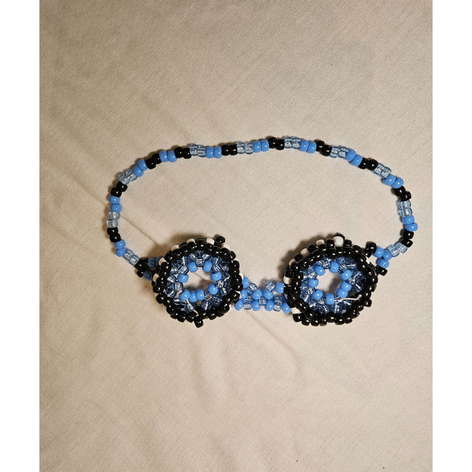 Other Blue Black Kandi Googles Pony Beads Size ONE SIZE - 1 Thumbnail