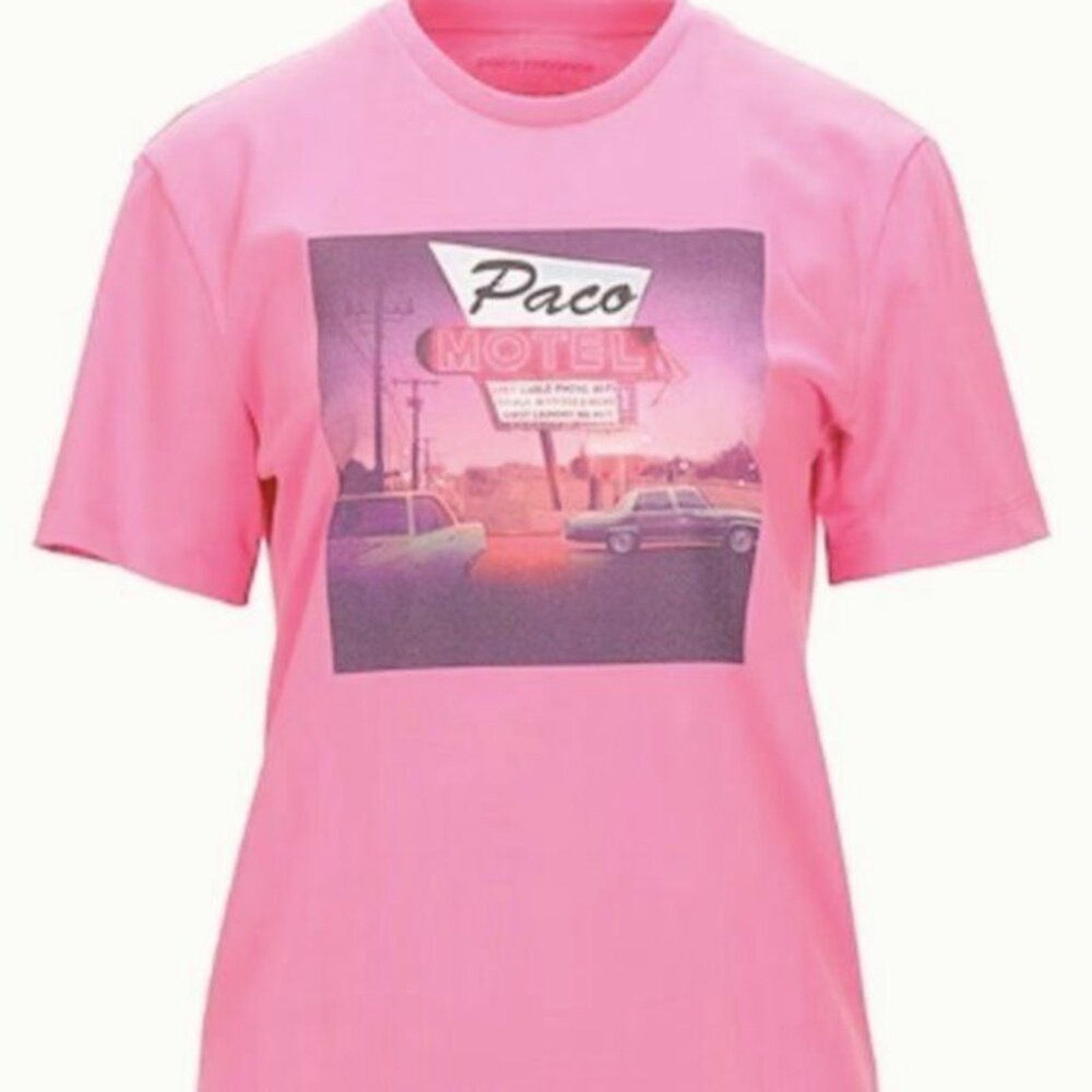 Paco Rabanne Short Sleeve Las Vegas T shirt Pink L Size L / US 10 / IT 46 - 2 Thumbnail