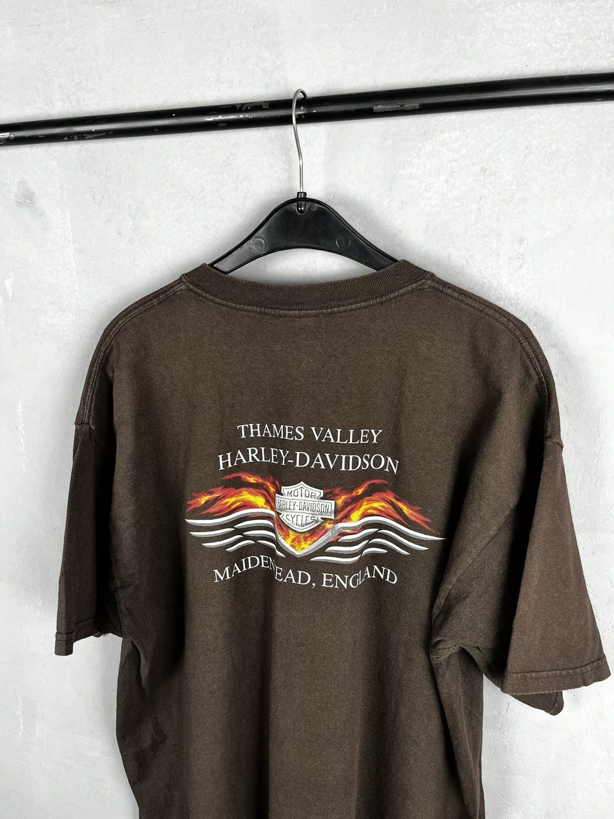 Harley Davidson × Vintage Harley Davidson Maidenhead England t shirt vintage Size US XL / EU 56 / 4 - 9 Thumbnail