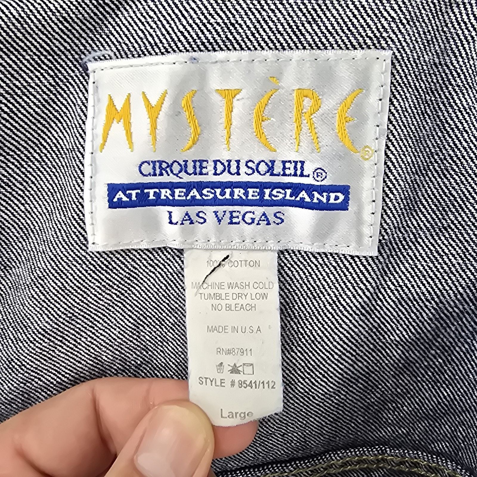 Other Vintage Mystere Cirque Du Soleil Denim Jean Jacket Large Size L / US 10 / IT 46 - 10 Thumbnail