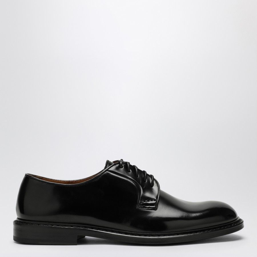 o1d2blof0225 Leather Lace-Up Shoes in Black