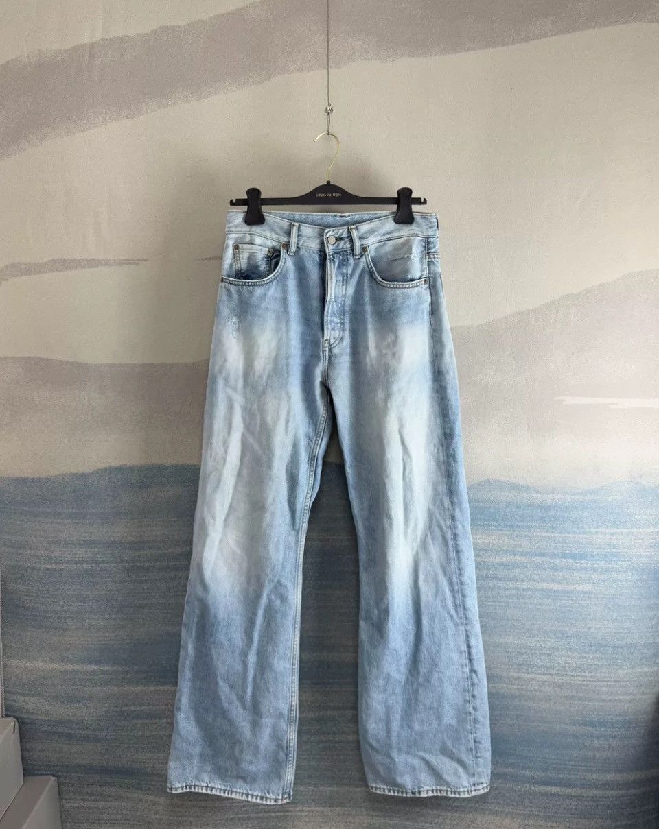 Acne Studios Men's 2021M Washed Wide Leg Micro-La Jeans DMC
