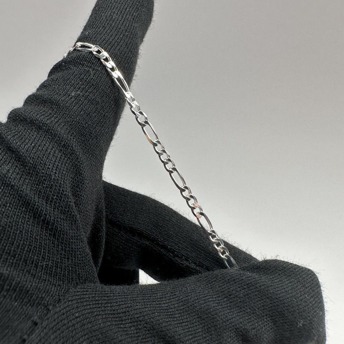 Sterling Silver Silver Chain Solid Silver Figaro Chain 3mm 18in Stamped 925 Size ONE SIZE - 8 Thumbnail
