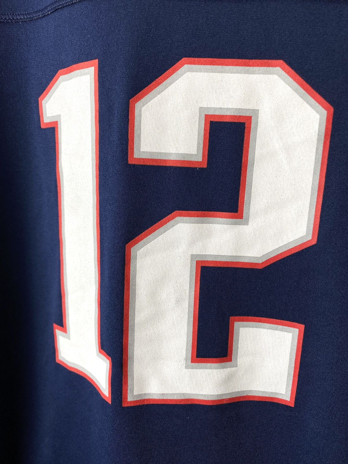 NFL Vintage Nike tee NFL Patriots 12 Brady Jersey T Shirt Size US L / EU 52-54 / 3 - 13 Thumbnail