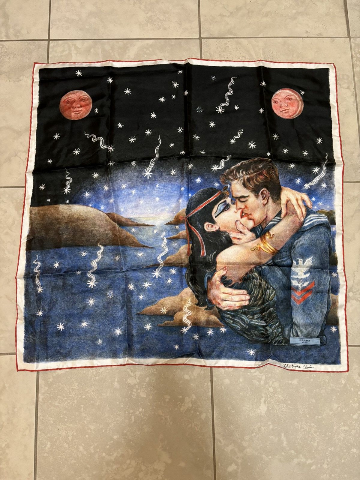 of signed AW16 Prada Impossible True Love foulard scarf