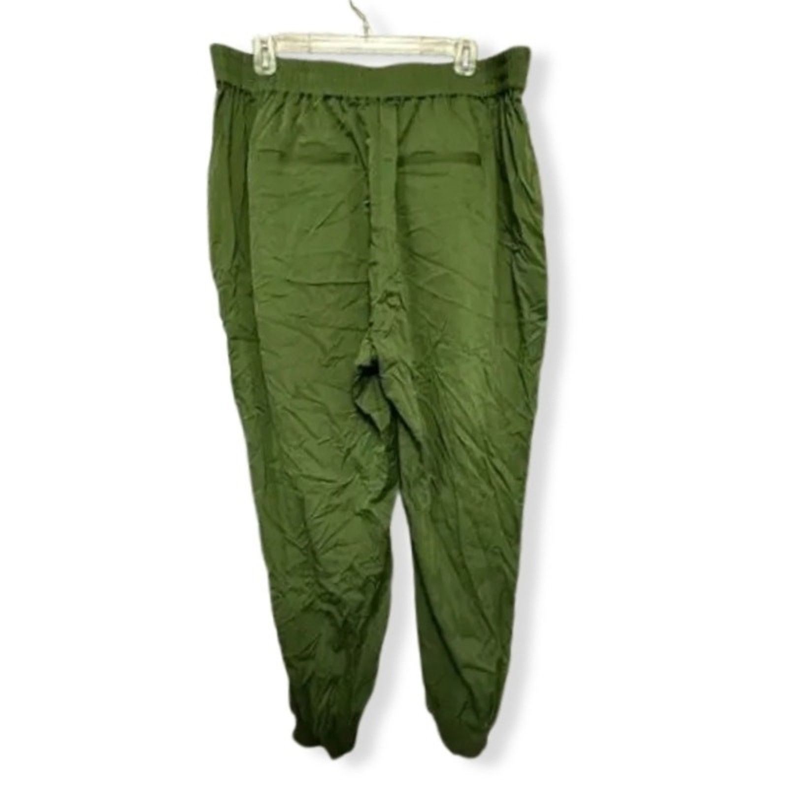 Other 11 Honore Plus Size Green Joggers Elastic Waist Relaxed 4X Size 36" / US 14 / IT 50 - 5 Thumbnail