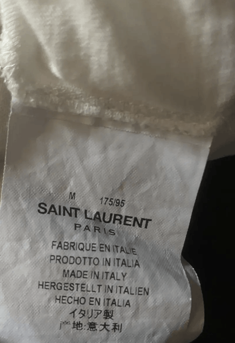 Hedi Slimane × Saint Laurent Paris Saint Laurent T-Rex Dinosaur Stripe Tee Size US M / EU 48-50 / 2 - 5 Thumbnail