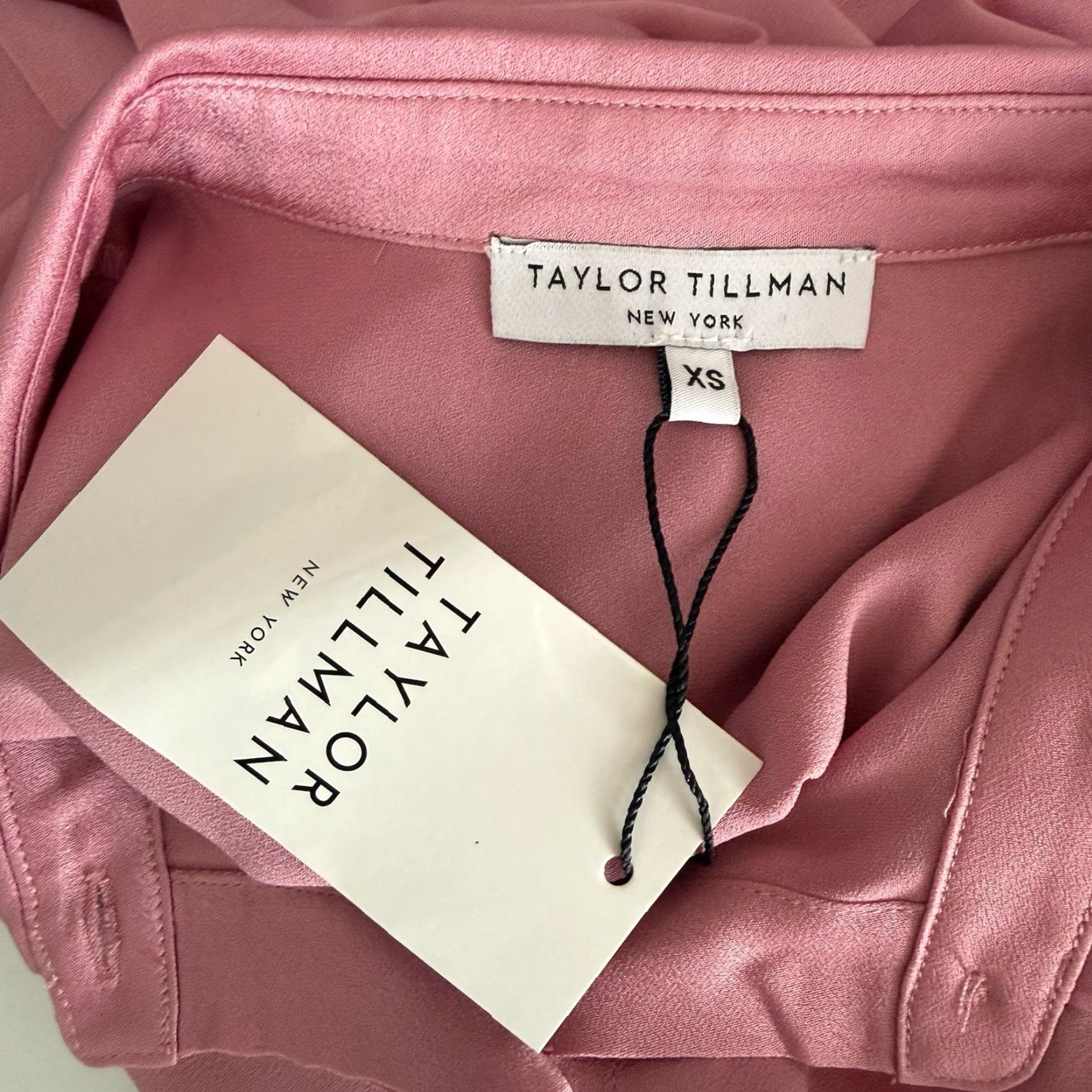 Vintage Taylor Tillman Samantha Pink Wrap Midi Dress Satin XS Women's Midi Dress Satin Size XS / US 0-2 / IT 36-38 - 6 Thumbnail