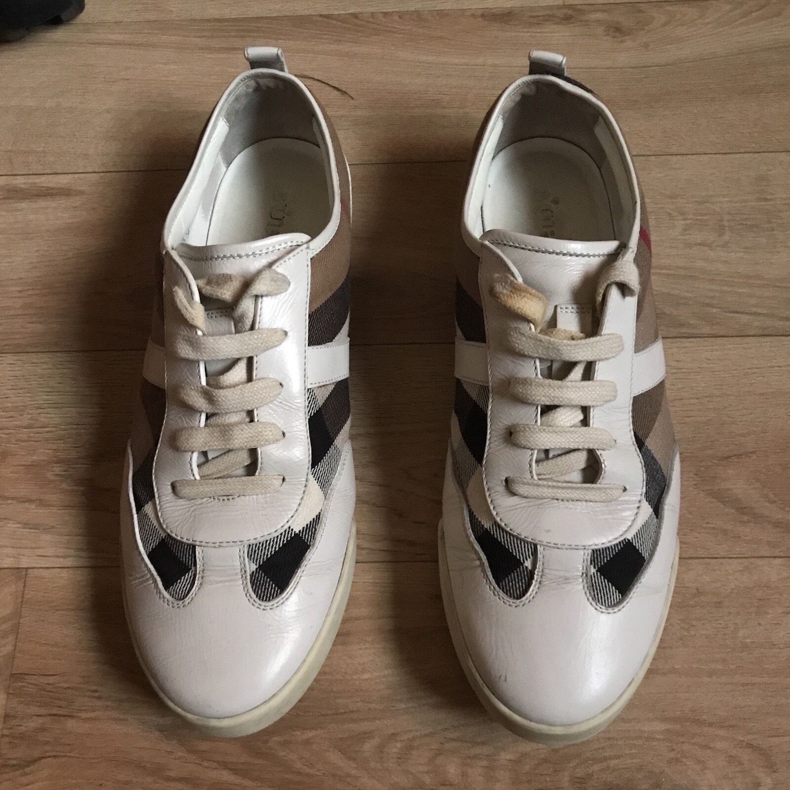 Burberry BURBERRY SHOES SNEAKERS WOMEN'S Nova check Canvas Leather Size US 9 / IT 39 - 5 Thumbnail