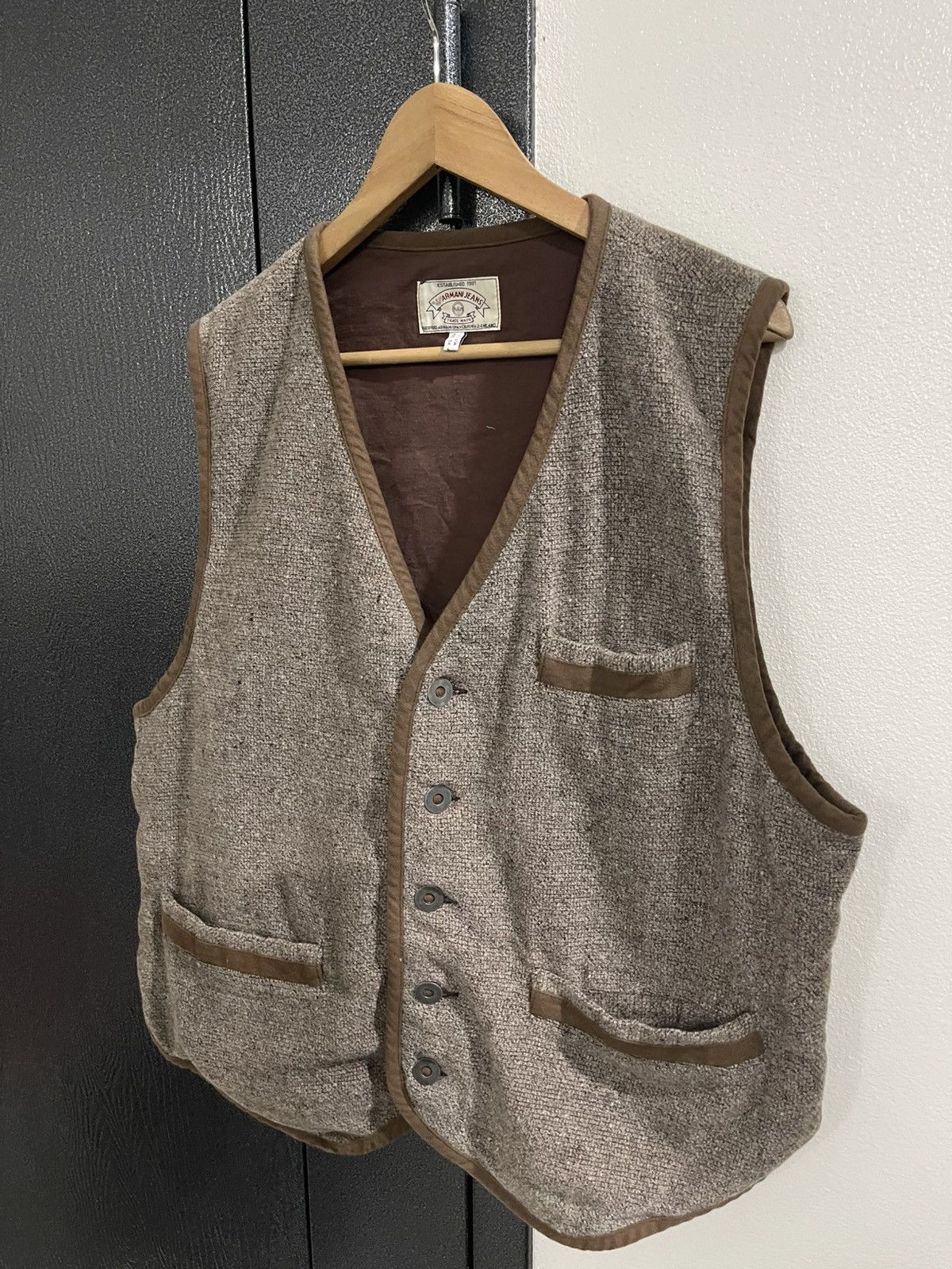 Armani Exchange Vintage Armani Jeans Vest Size US L / EU 52-54 / 3 - 2 Thumbnail