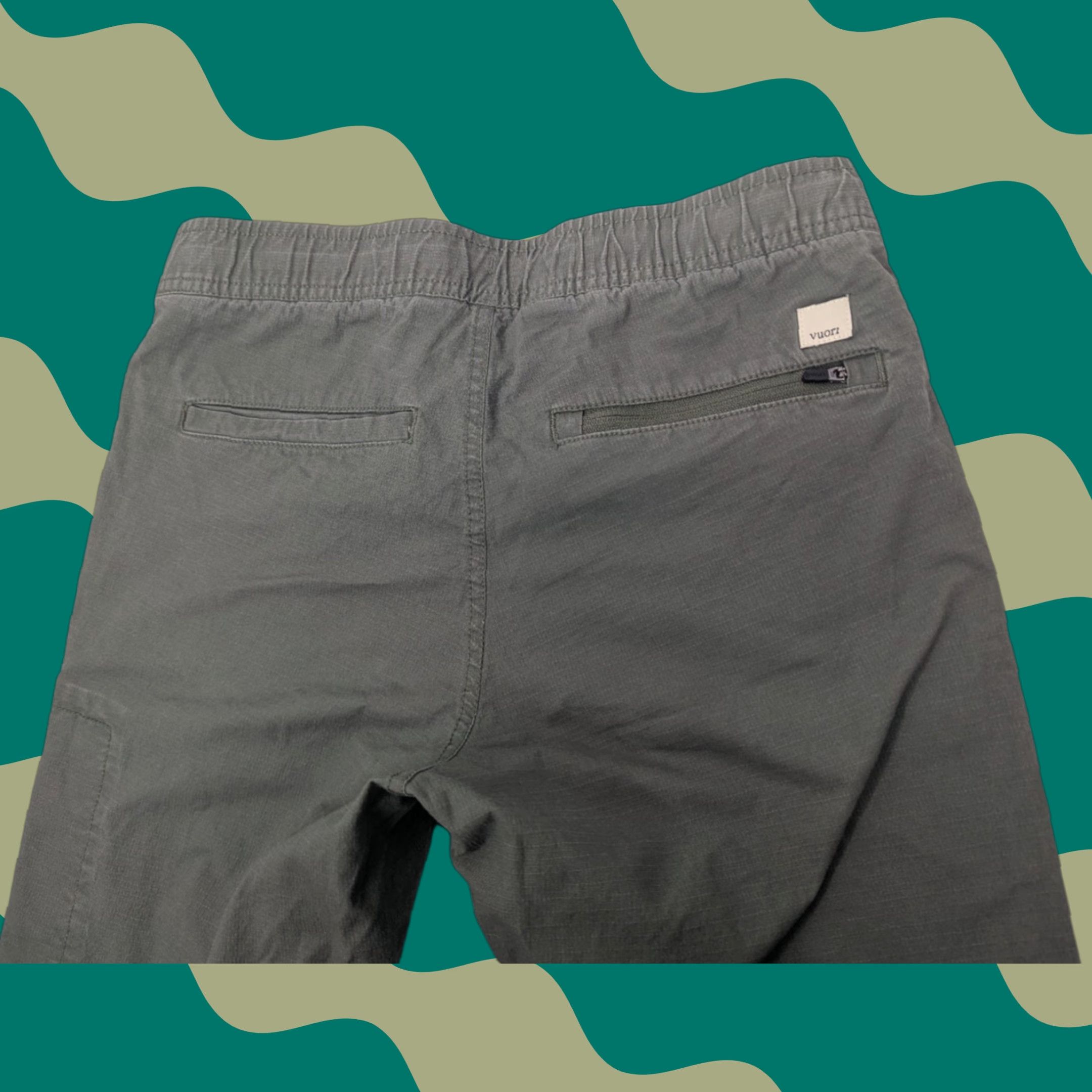Vuori VUORI Pants XS Green Ripstop Drawstring Jogger Organic Cotton Outdoor VW401 Size 26" / US 2 / IT 38 - 1 Thumbnail
