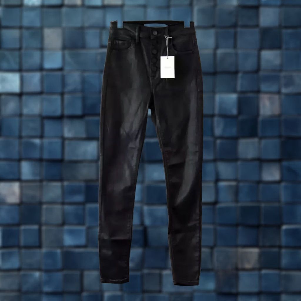 Vintage VINTAGE? (No) Hidden Jeans Taylor High-Rise Black Textured Skinny Pants Size 29 Womens Size 29 Black Skinny Jeans Hidden Womens NWT NEW Size 29" - 1 Thumbnail