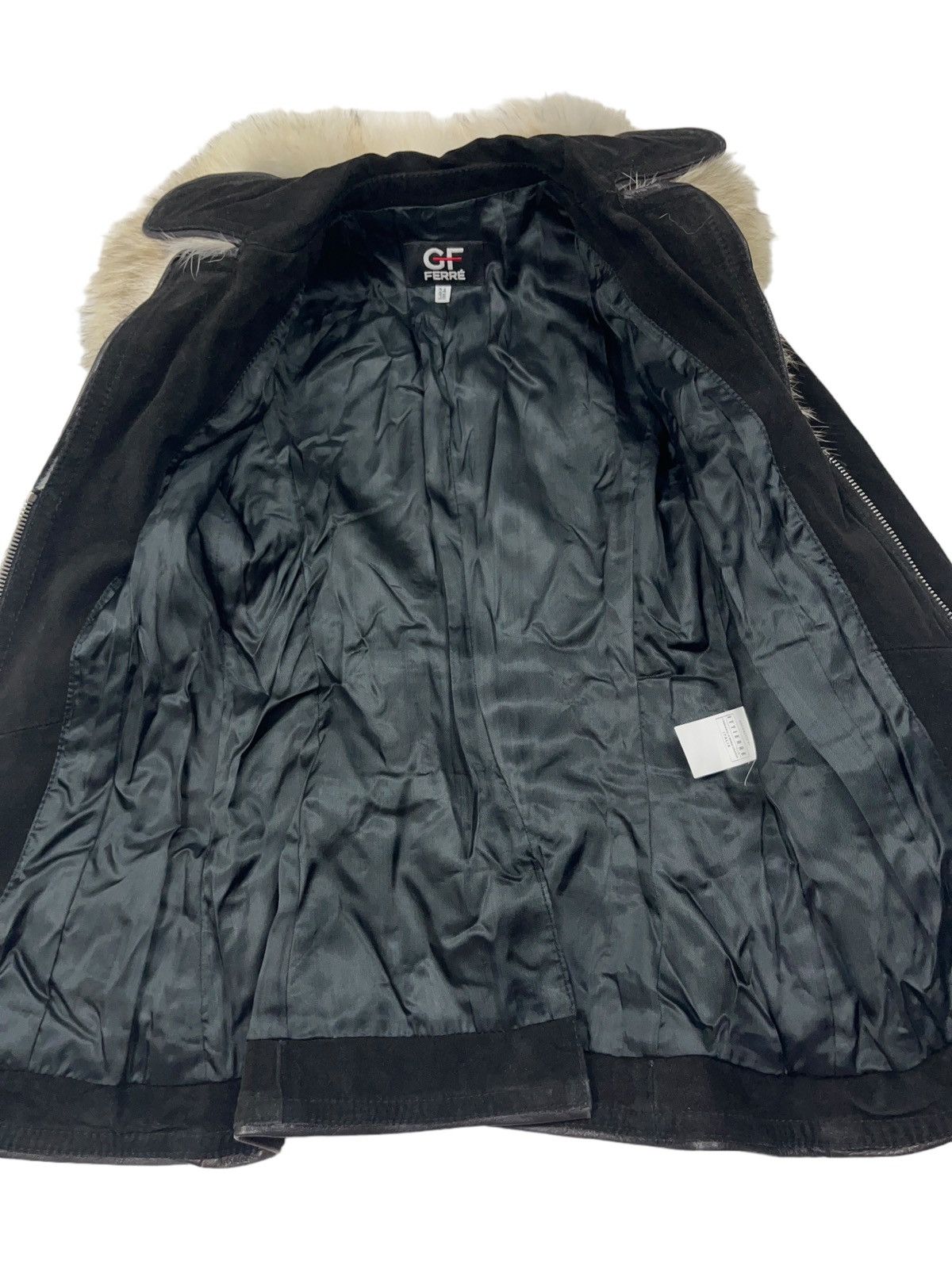 Gianfranco Ferre × Vintage Vintage Gianfranco Ferre Leather Coat with Coyote Fur 90s Size XS / US 0-2 / IT 36-38 - 12 Thumbnail
