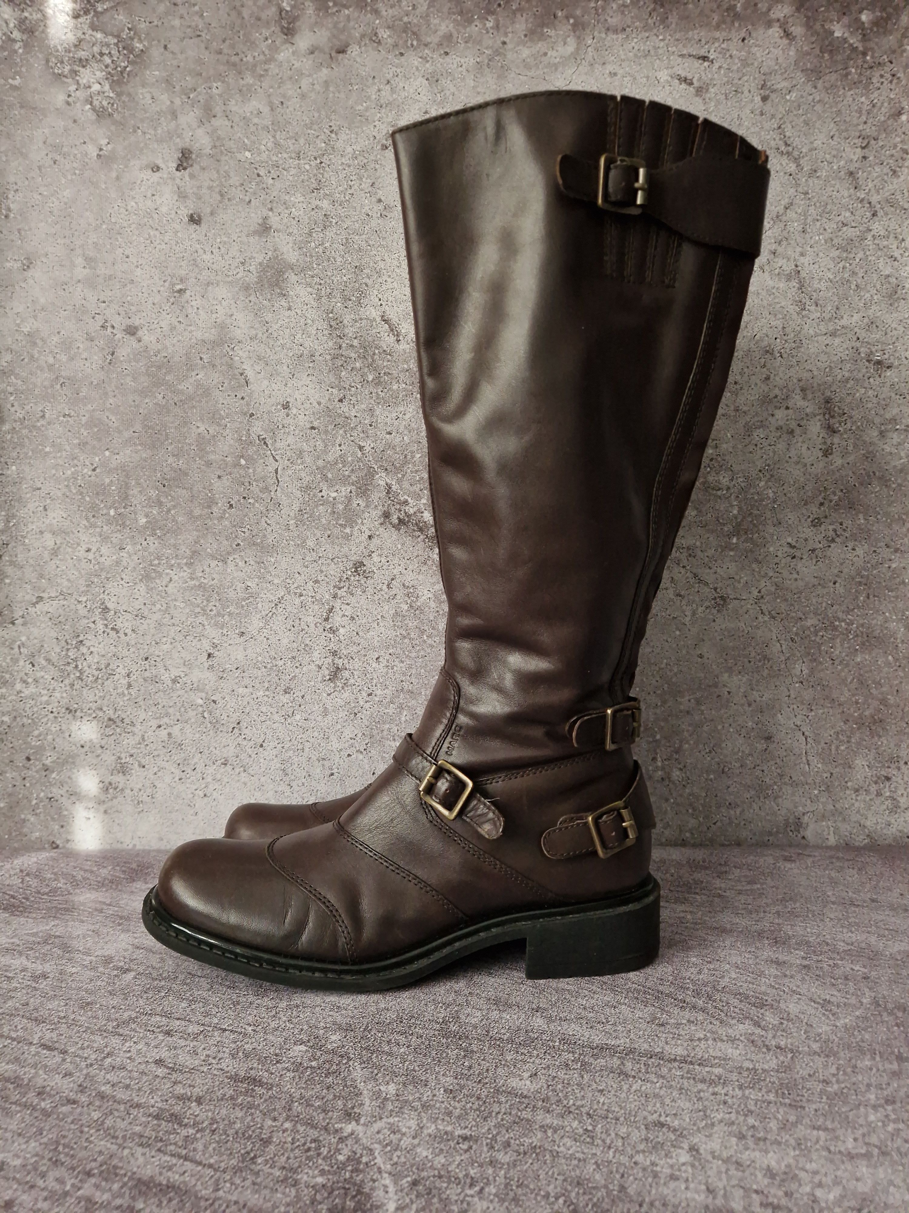 If Six Was Nine Genuine leather moto boxing high brown japan style boots Size US 10 / IT 40 - 1 Thumbnail