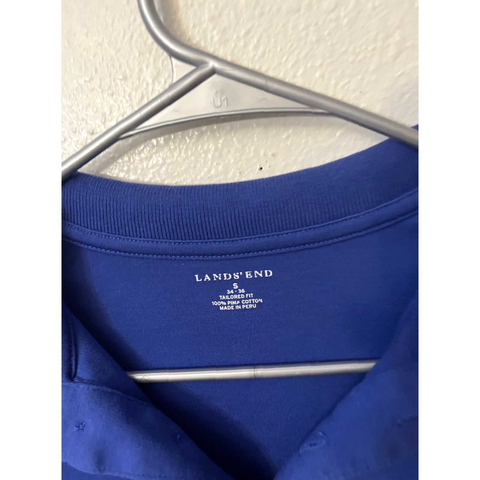 Lands' End Lands' End Polo Shirt Long Sleeve Traditional Fit Blue Men's Size S Small Preppy Size US S / EU 44-46 / 1 - 2 Thumbnail