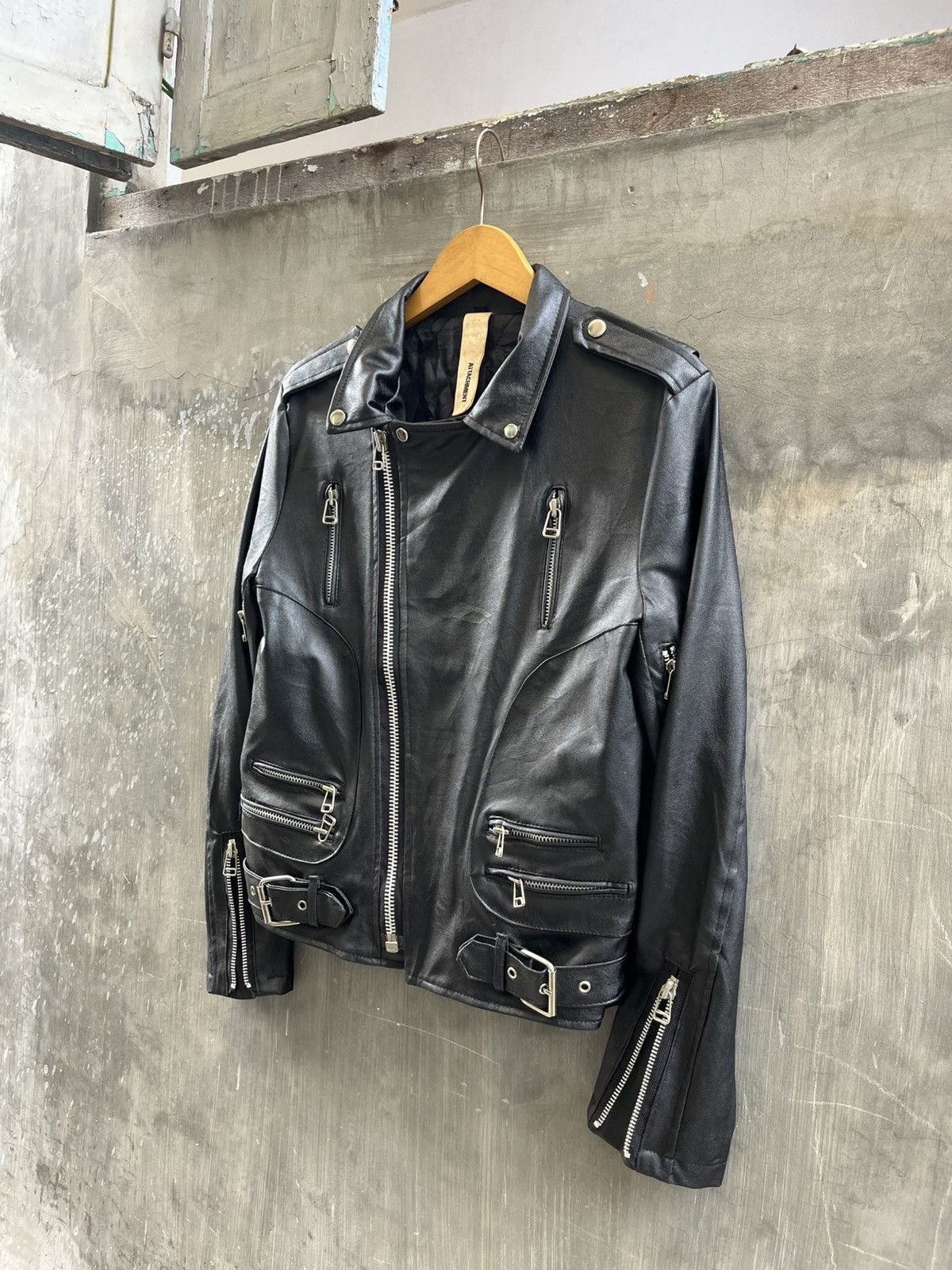 Kazuyuki Kumagai Attachment Attachment Leather biker Jacket Size US L / EU 52-54 / 3 - 5 Thumbnail