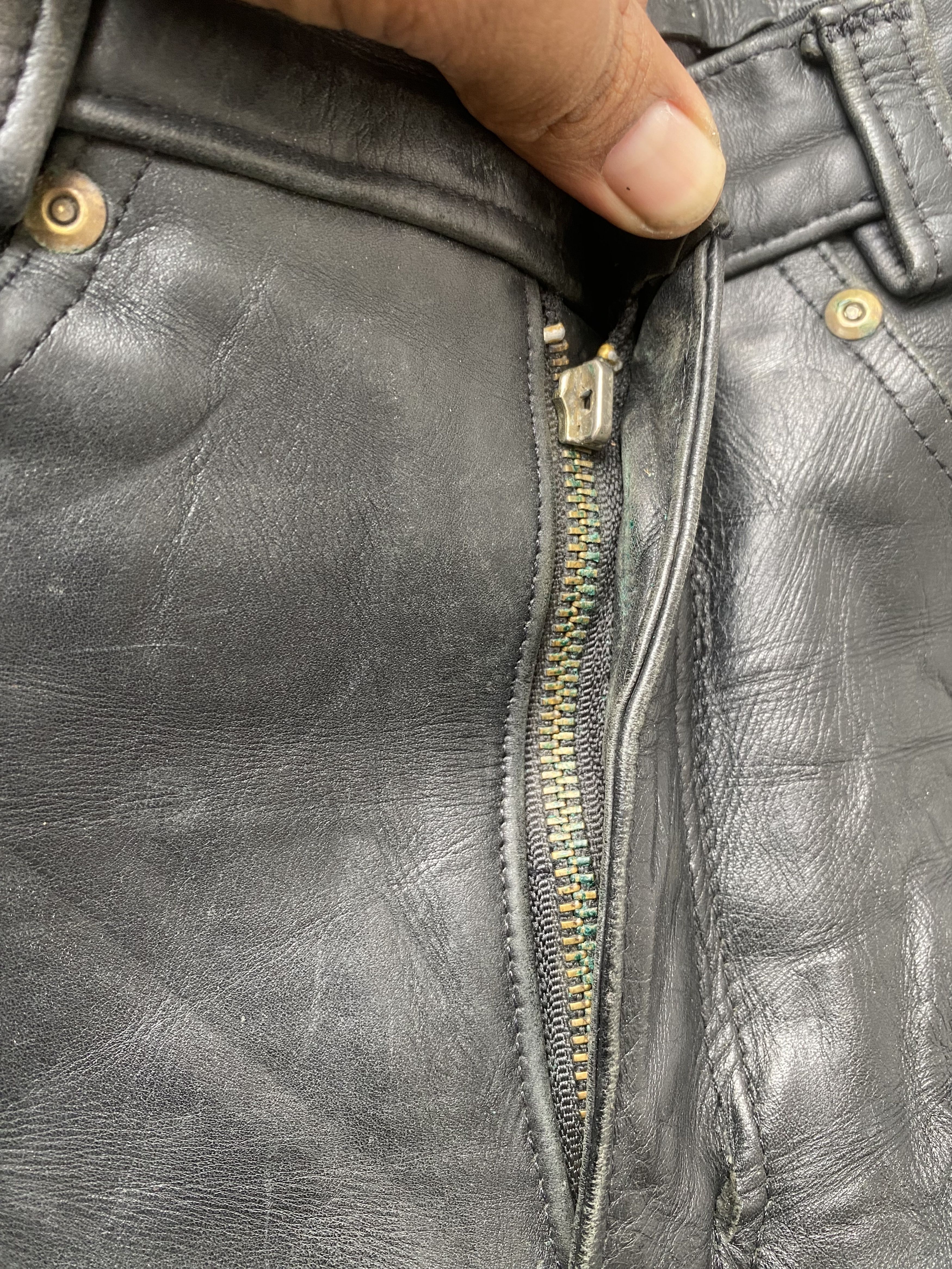 Genuine Leather × Schott × Vintage Authentic Vintage Schott Perfecto Racer Leather Pants Size US 30 / EU 46 - 5 Thumbnail