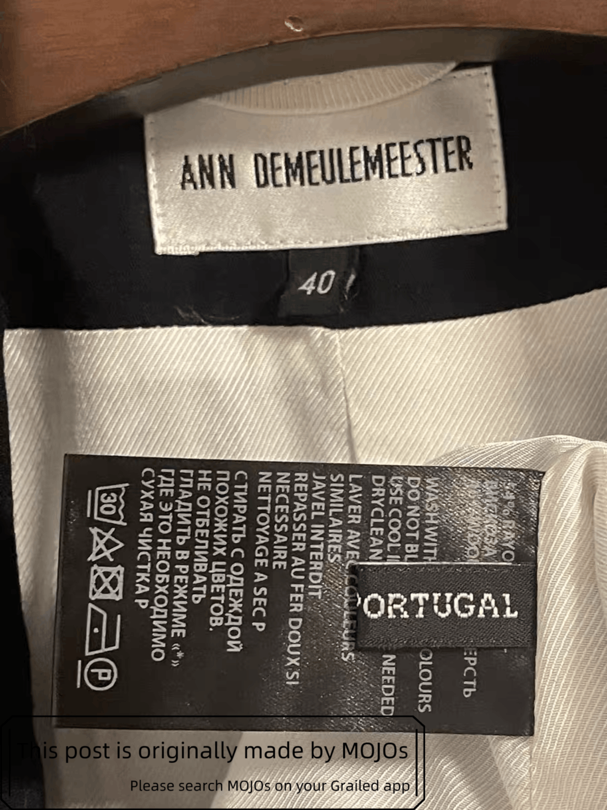 Ann Demeulemeester Sz 40 Ann Demeuleester 07SS College Blazer mojos144428 Size US S / EU 44-46 / 1 - 4 Thumbnail