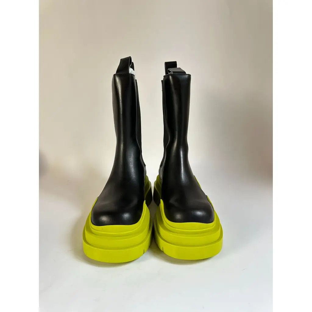 Bottega Veneta o1n1vont1224 Tire Chelsea Boots in Black/Yellow Size US 10.5 / IT 40.5 - 2 Thumbnail