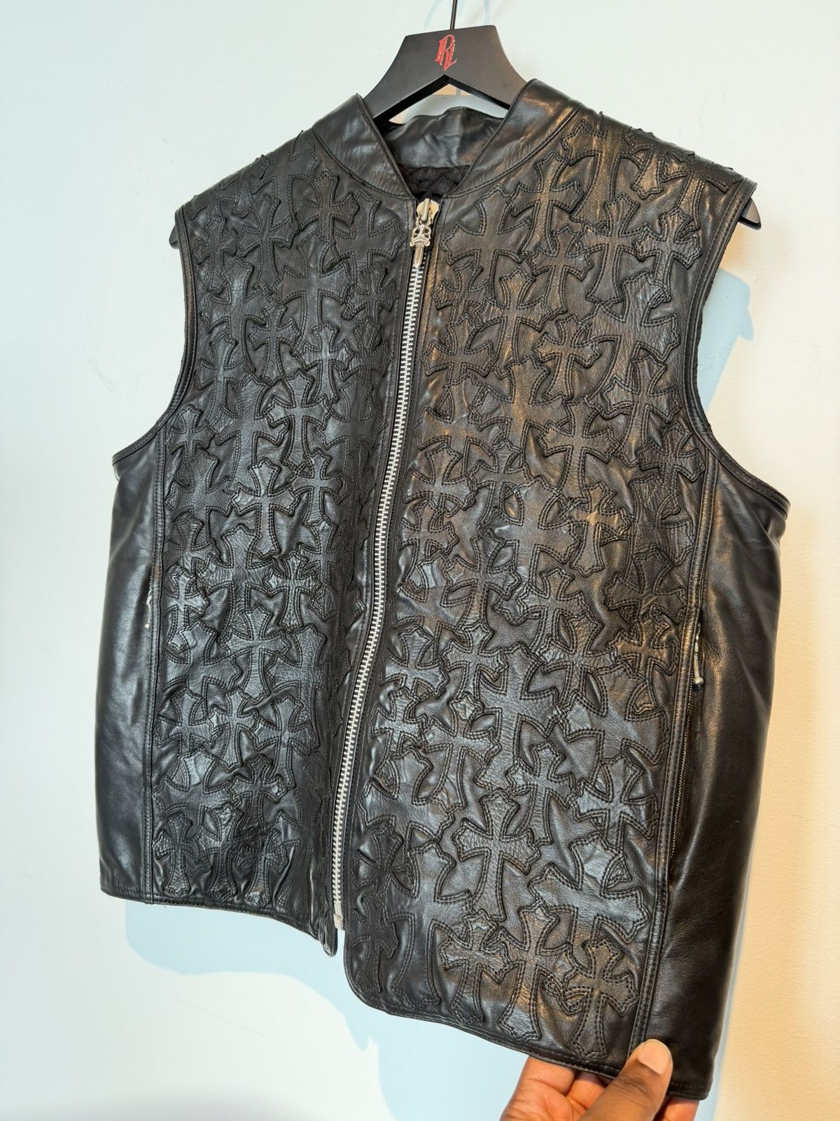 Chrome Hearts LEATHER PATCHED VEST Size US M / EU 48-50 / 2 - 4 Thumbnail