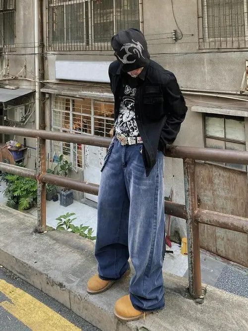 Japanese Brand Skate Baggy Denim Jeans Loose Vintage Size US 34 / EU 50 - 2 Thumbnail